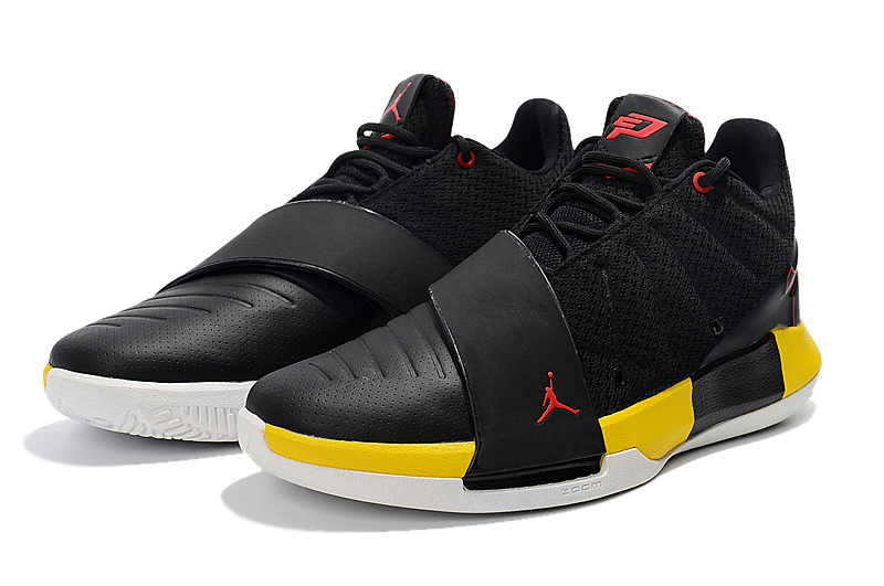 Jordan CP3 XI Black Yellow Red Shoes - Click Image to Close